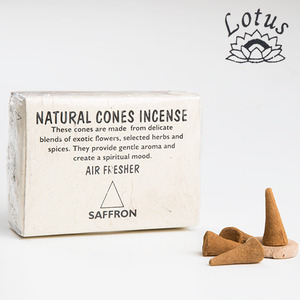 샤프론 네츄랄 콘 Natural incense cone Safron   인도향 인센스 네츄럴 아로마향